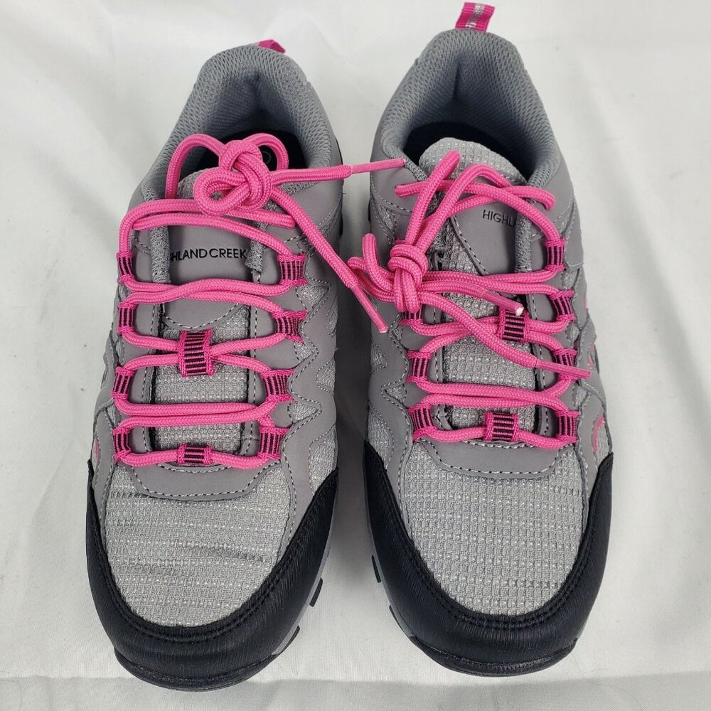 NIB Highland Creek Girls Youth Journey Hiking Shoes Athletic Gray/Pink Sz 13 - Picture 6 of 9